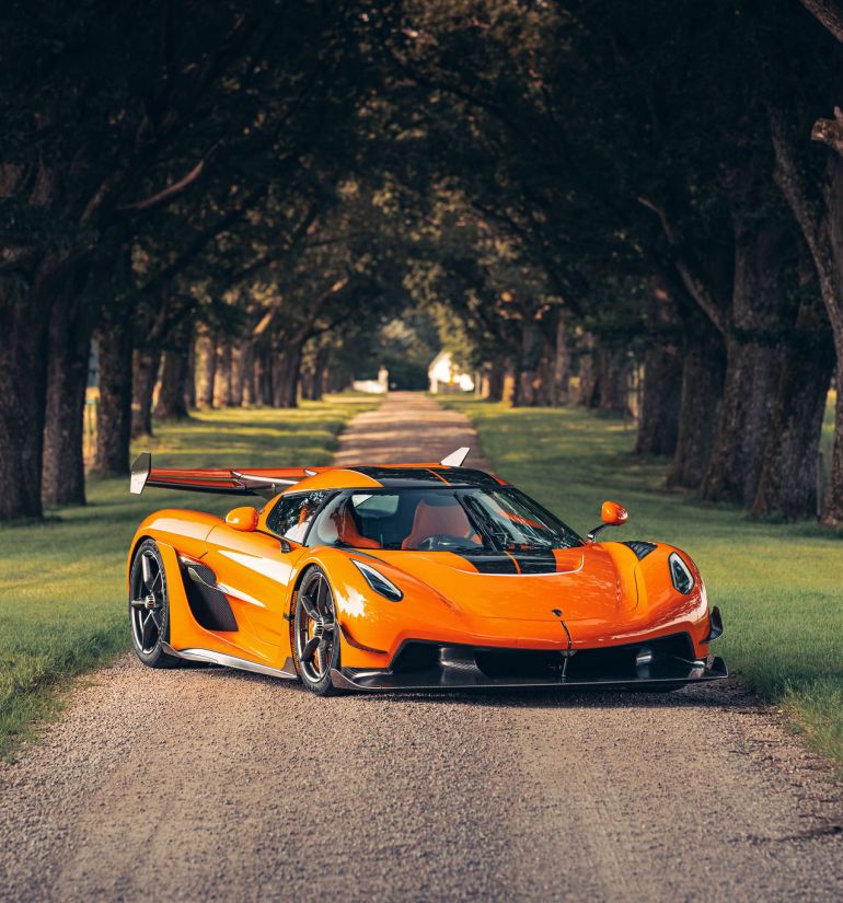 Jesko Track parked on a gravel path