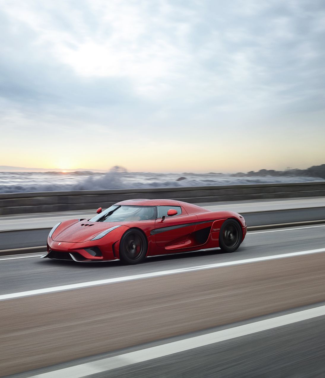 Regera cruising on the roads