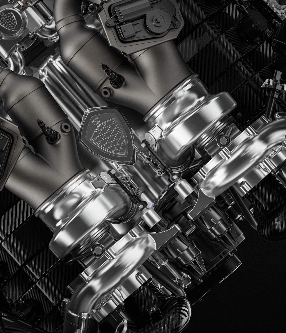 Koenigsegg engine top view