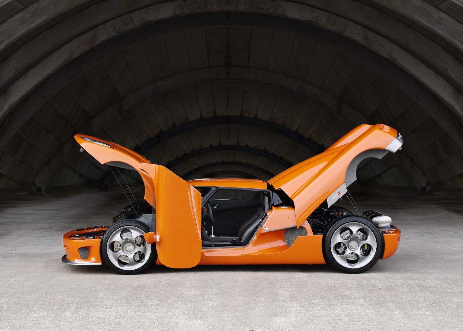 CCR side view with hood open
