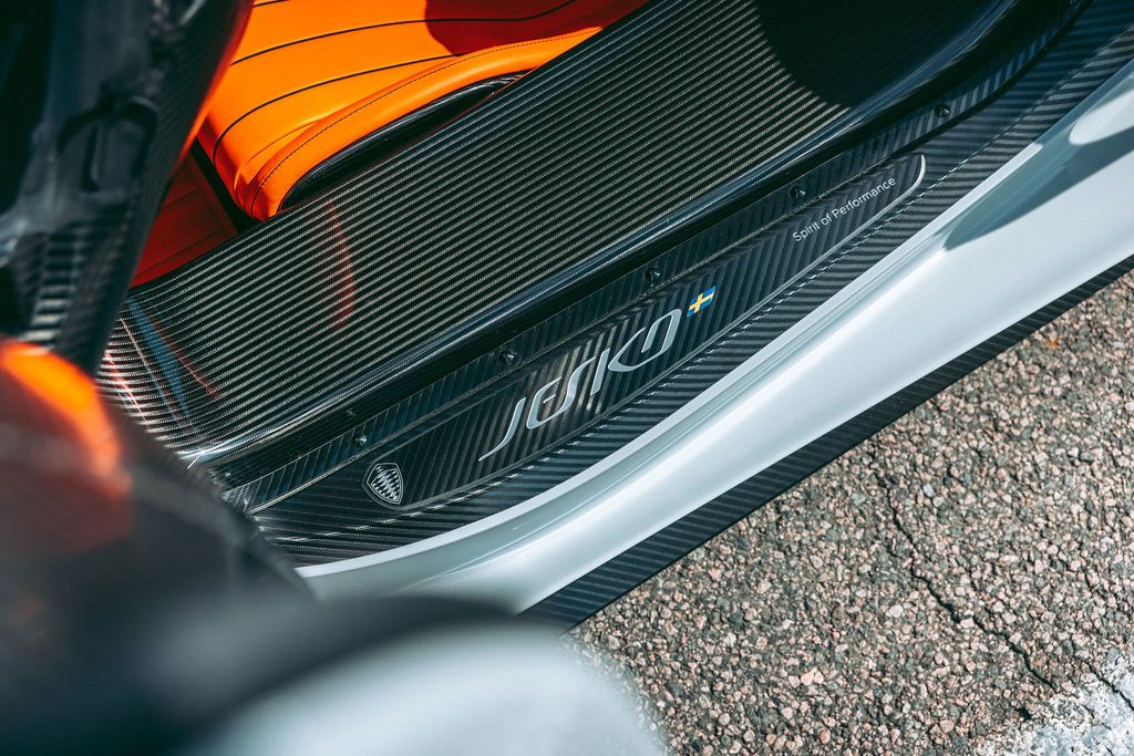 Door foot detail of Jesko logo